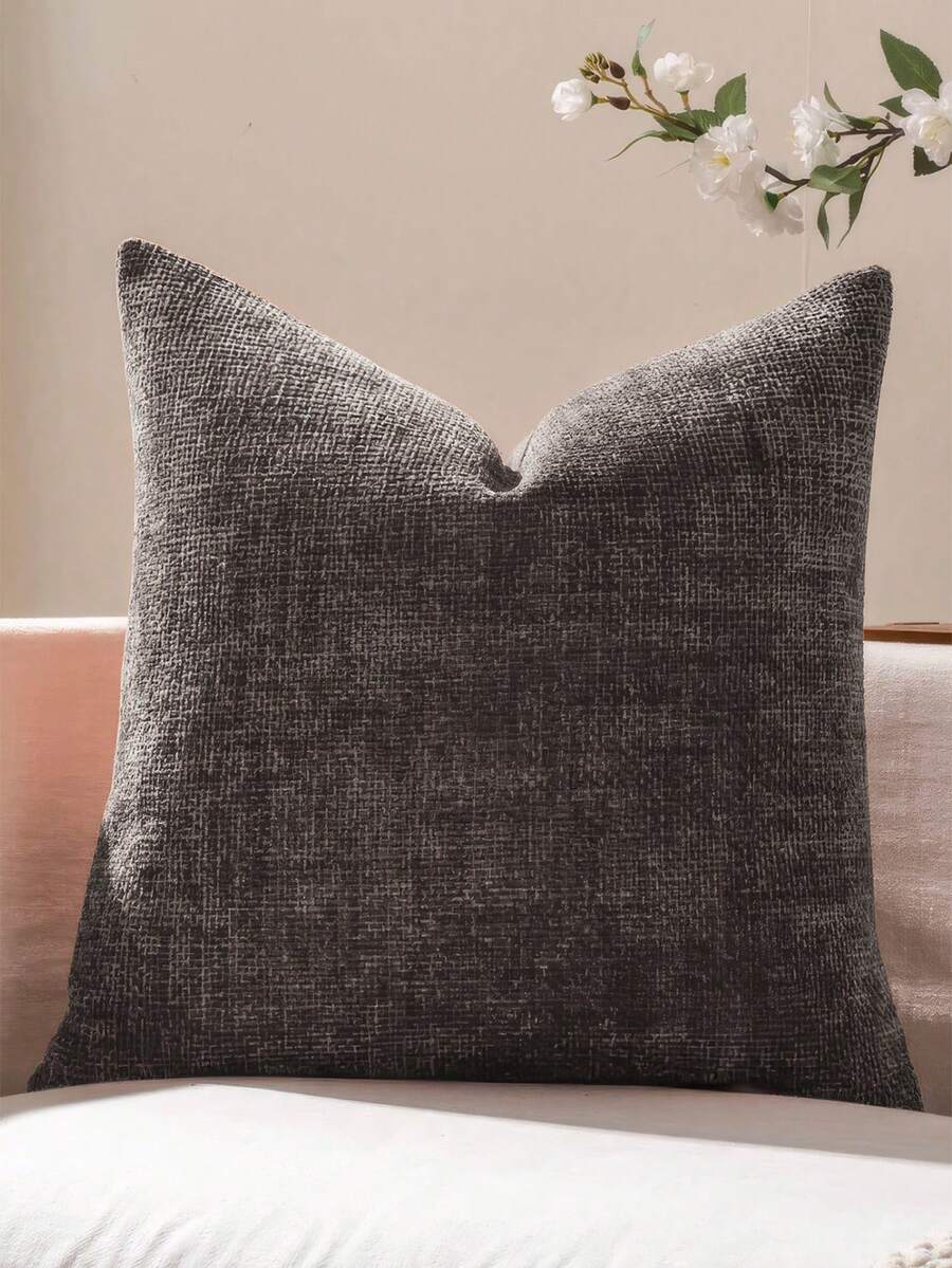 1pc Machine Washable Pillow Case, Cushion Cover, Soft And Comfortable Home Textile, Sofa Decoration, Suitable For Sofa, Bed, Bedroom, Living Room, All Seasons, Without Inner Core - Green - View 1