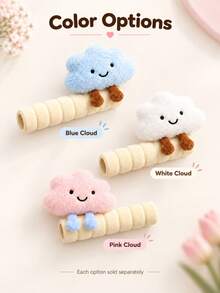 Cloud-Shaped Door Knob Cover, Anti-Static, Anti-Collision, Anti-Fouling, Light Press Mute, Cute Home Decor, Suitable For Bedroom, Living Room, Balcony, Bathroom, Study - Multicolor - View 7