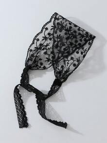 2件組時尚女款蕾絲花卉刺繡圖案柔軟防滑髮箍，彈性瑜伽運動髮帶髮飾，適合日常穿著與多種場合 - 彩色 - 查看 3