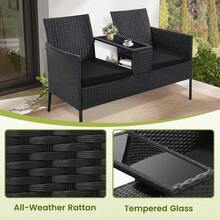 Patio Loveseats - Black - View 5