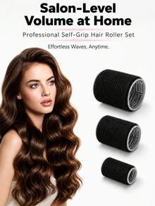 27pcs Self-Adhesive Hair Curlers Set, Heatless Curling Rods With 6/12 Clips, Salon Hair Styling Curling Tools - Multicolor - View 8