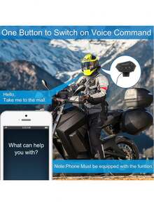 BT12 Wireless 5.0 Motorcycle Helmet Headset 500mAh Motorcycle Headset Wireless Earphones Hands-Free Calling Music Playback - BT-12 - View 10