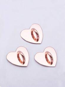 All-In-One Heart-Shaped Metal Phone Case Accessories - Heart-Shaped Hook, Phone Ring, Phone Keychain, Metal Phone Ring - Multicolor - View 18
