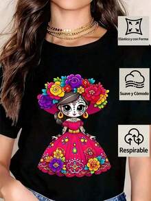 Women T-Shirts - Black - View 1