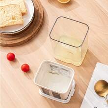 1pc 1100/1700ml Yogurt Making Kit With Ultra-Fine Mesh Strainer + Durable Flip-Top Rectangular Storage Box, For Whey Separation And Greek Yogurt Making - Home DIY Yogurt Tool, Food Storage Container, Medium Size Fresh-Keeping Box - White - View 7