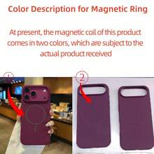 Luxury Glowing Liquid Silicone Phone Case, Compatible With IPhone 18 Pro Max 17 Air 16 15 14 13 12 17 Pro Max Plus, Magnetic Soft Shell - Cherry Red - View 7