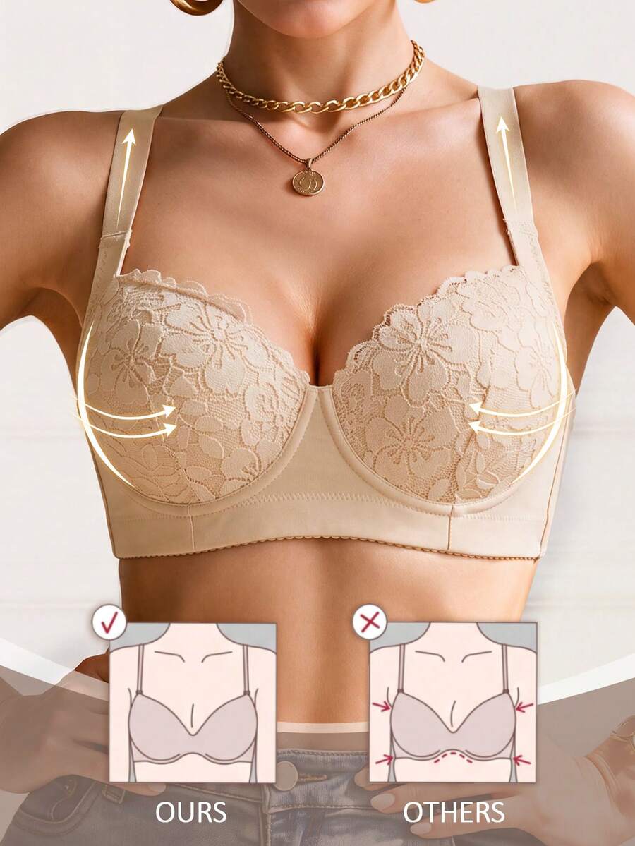 Sexy Lace Women's Underwear, Underwire Bra, Supportive Comfortable Bra, Anti-Sagging Comfortable Bra
