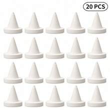 Ceramic Pottery Support Nails, 20pcs Aluminium Oxide Kiln Accessories, White Finish, Easy To Carry, Versatile Size Fit For Grilling And Kiln Firing, Alumina White - White - View 1