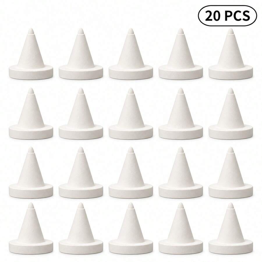 Ceramic Pottery Support Nails, 20pcs Aluminium Oxide Kiln Accessories, White Finish, Easy To Carry, Versatile Size Fit For Grilling And Kiln Firing, Alumina White - White - View 1