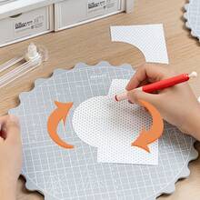 1pc Creative New Rotatable Round Cutting Mat Suitable For DIY Handmade Model Assembly Crafting Carving Works Non-Slip 360 Degree Rotating Base - Rotating Cutting Mat - View 1