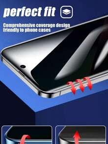 Mr. War Gorilla 2pcs Hydrogel Privacy Screen Protector, Only Supports Left And Right Privacy Protection, Clear Front View, Precise Cutouts Without Blocking Camera, Waterproof, Auto-Repair For Minor Scratches, Phone Accessories, Effective Screen Protection Against Scratches For Daily Use, Compatible With IPhone Duo/18promax/18pro/18/17e/17 Pro Max/17 Pro/17Air/17/16 Pro Max/16 Pro/16 Plus/16/15 Pro Max/15//14/13/12 And Other Models. - Black - View 5