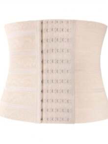 1pc Women's Waist Trainer, Pink, Women's Shapewear Lift Buttocks, Sports Top, Bodysuit, For Daily Wear - Beige - View 3