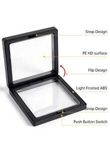Vigour Summer Black/White Diamond Painting Frame With Transparent HD Film, Jewelry Box, Necklace Display Box,Flip-Top Design For Easy Artwork Replacement. Suitable For Diamond Paintings. Ideal For Desktop And Wall Mounting, Perfect For Home Decor And Art Display - A - View 13