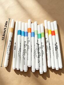 50 Colors Soft Tip Acrylic Markers, Smooth Rich Color Even Ink Flow Quick Dry Water-Based Ink Pens, For Children Elementary Students Art Students Beginners Painting Sketching Marking Doodling Journaling Design Outlining Coloring Anime Design Holiday Surprise Gift DIY - Multicolor - View 2