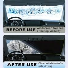 1. All-Weather Car Windshield Cover, Waterproof, Snowproof, Iceproof, Dustproof, Leaf-Proof Front Window Protector, With Rearview Mirror Pocket, Easy Install Universal Car Windshield Sunshade, Four-Season Car Exterior Accessory - Z - View 5