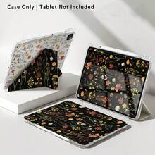 Floral Pattern Painted Effect Tablet Protective Case With Stand, Compatible With Honor 8/9/10/X8/X8A/X9/X8Pro/X9Pro, MatePad SE 11"/MatePad 11"/11.5", MatePad Pro, Apple 10th/11th Gen 2025 (A16), Galaxy Tab A7/A9 And Other Popular Models - Style 38 - View 8