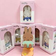 1pc Miffy Rabbit Blind Box Foldable Phone Stand, Cute Telescopic Desktop Holder, Slouchy Person's Must-Have For Binge-Watching, Multi-Angle Adjustable, Universal For Home, Office, Dorm Desk, Foldable Storage, Holiday Birthday Small Gift, Cartoon Desktop Decoration Ornament - Multicolor - View 3
