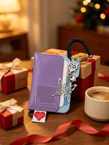 Card Holder Keychain Multi-Slot Card Holder, Spring Rope Strap With Hollow Metal Butterfly & Heart Pendant, Colorblock Layered Card Sleeve; Suitable For Students, Office Workers, Can Store Campus Card, Access Card, Daily Commute, Campus Travel, Valentine's Day, Birthday Gift, Sweet Cool Y2K Style Portable Storage, Creative Small Gift For Best Friends - Multicolor - View 9