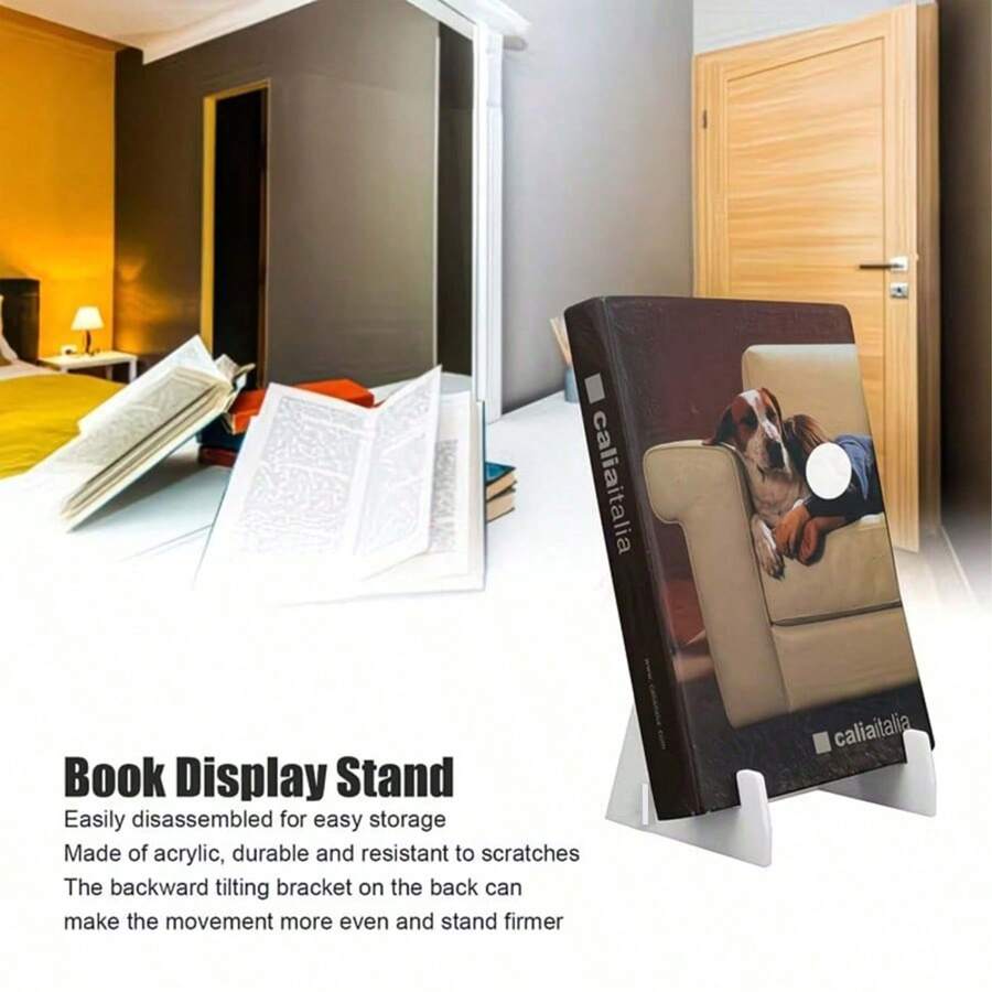 Acrylic Book Shelf Desktop Storage Rack, Book Holder, Magazine Display Stand, Photo Frame, Suitable For Books, Magazines, Photos, Documents, Easy To Clean School Supplies - Multicolor - View 1