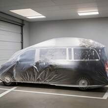 New Full Coverage Car Cover, All-Season Waterproof & Dustproof, Snug Fit Design For Full Vehicle Protection, UV Resistant, Rain & Dust Protection, No Washing Required, Portable Temporary Full Car Protection Cover, Garage Dust Protection Cover. Comprehensive Protection For Your Car From Rain & Dust/Portable Design - White - View 2
