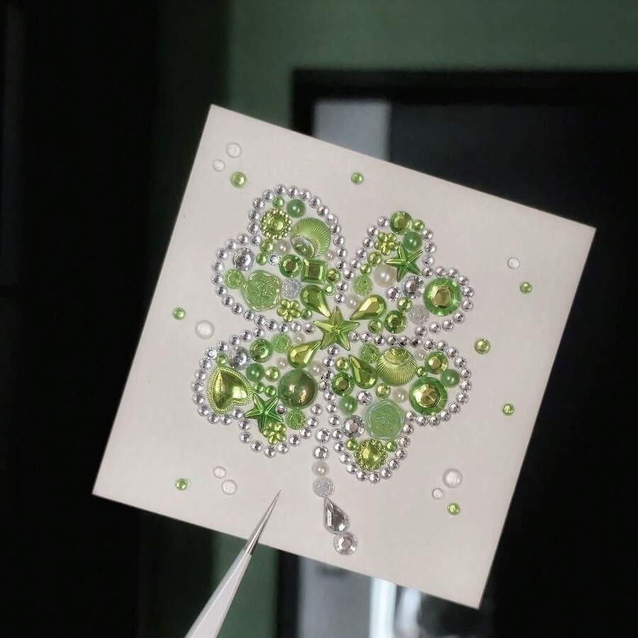 Miếng dán đá acrylic tự dính, decal đá quý pha lê nhiều màu hình hỗn hợp dùng trang trí trang điểm lễ hội, đồ thủ công DIY, ốp điện thoại và scrapbook - A - Xem 1