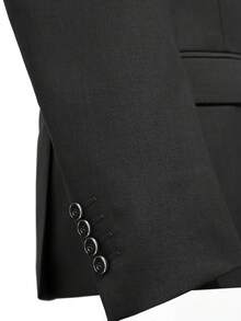 Men's 3 Pieces Suit Set Jacket, Pants And Vest, Fashion Formal Suit For Wedding And Party - Black - View 7
