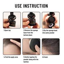 Julystar Hair Shadow Powder 2Pcs With Mirror & Puff, Instantly Cover Thinning Hair And Grey Roots, Natural Matte Texture, Sweat & Water Resistant, Easy To Carry In Handbag, Simple Operation, Help You Get Fuller Hair Look In Seconds - Set - View 11