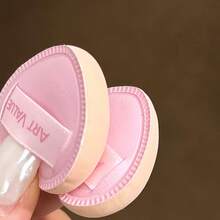 5pcs Cute Milk Tea Cup Makeup Puffs, Flocked Heart-Shaped Makeup Sponge Applicators For Foundation, Concealer & Blush, Wet & Dry Face Puffs For Setting, Contouring & Daily Makeup Application, Beauty Makeup Accessories - Multicolor - View 5