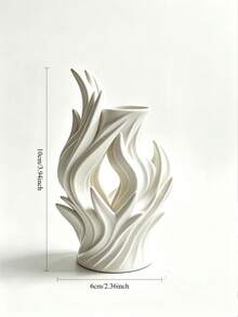 1pc Flame Shaped Hollow Vase, For Flower Arrangement, Table Display, Space Decoration, Suitable For Living Room & Bedroom Tabletop, 3D Printed Craft, Modern Minimalist Art Style, Hollow Streamlined Design, Ideal Housewarming Gift - Multiple Styles - View 9