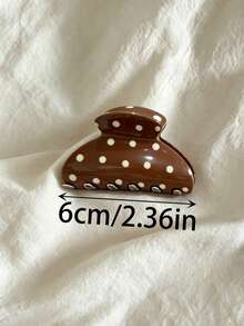 2件/1件 女款 6cm/2.36in 波點條紋小巧輕量塑料髮夾，時尚百搭優雅極簡純色髮飾，適用日常穿搭、休閒、派對、通勤、海灘、度假、馬尾、盤髮、洗臉、洗澡、化妝、造型搭配髮夾 - 彩色 - 查看 2