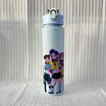 KPop Demon Hunters 1pc KPOP Water Cups, Leak-Proof Plastic Sports Water Bottle, Cute Personalized Gift, Suitable For Outdoor Hiking, School, Office, Perfect Gift - Multicolor - View 7
