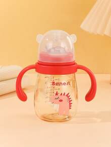 Cute Cartoon Shaped Direct Drinking Water Bottle With Plastic Handle, Designed For Learning To Drink - Multicolor - View 14