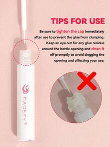 MAANGE 1pc Transparent Eyelash Glue, Dries Firmly For Daily Use False Eyelashes, Convenient Travel-Friendly Eyelash Adhesive Set - White - View 12