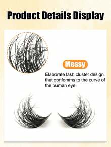 156 Clusters 3D False Eyelashes, 13 Rows Large Capacity Eyelash Clusters, Single Cluster False Eyelashes, Segmented False Eyelashes, Eyelash Clusters, Fluffy False Eyelashes, DIY Eyelash Clusters, D Curl Natural Segmented Eyelash Clusters - D - View 3