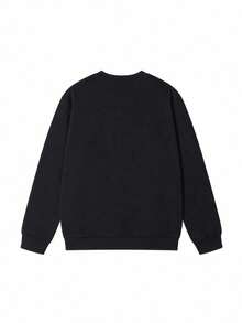 Sweat-shirt col ras-du-cou pour femmes avec motif de visage de fantôme de film d'horreur, Top ample et décontracté de style sombre pour Halloween, choix idéal pour l'automne - Noir - Voir 8