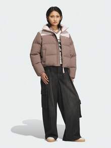 Adidas Originals Women's Short Down Puff Jacket Thick Down Coat - Short KC2660 - Brown - View 5
