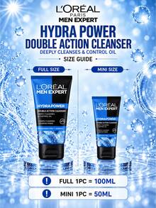 L’Oreal Paris L'Oreal 男士保濕雙效潔面乳 50/100ml，深層清潔毛孔、控油、提亮膚色，適合油性與敏感肌膚 - 歐萊雅男士水能潤澤雙效潔顏膏 - 查看 4