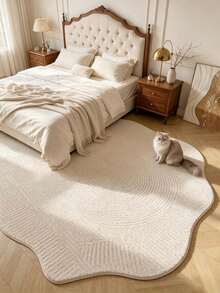1pc Minimalist Striped Textured Rug, Thickened Carpet, Autumn/Winter Carpet, Living Room Area Rug, Home Decor, Large Living Room Carpet, Living Room Home Decor, Room Decor, Washable Carpet - Multicolor - View 2