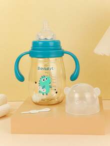 Cute Cartoon Shaped Direct Drinking Water Bottle With Plastic Handle, Designed For Learning To Drink - Multicolor - View 5