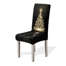 1/2/4/6pcs Christmas Print Chair Covers, Cartoon Holiday Atmosphere Decor, Dust-Proof Elastic Full-Coverage Chair Covers - Multicolor - View 25