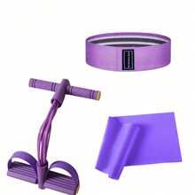 Fitness Yoga Set Stretching Training Band Resistance Band, Elastic Squat Resistance Band For Butt Lift, Multi-Function Foot Pedal Resistance Trainer For Sit-Ups, Elastic Rope Yoga Fitness Equipment - A - View 14