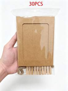 30pcs Kraft Paper Photo Frames, Wall-Mounted Photo Display Frames, Suitable For 4x6 Inch Photo Frames, Ideal For Home Wall Decor, School And Office Decoration - Regular Model - View 9