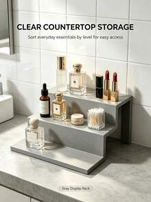 4‑Tier Step Display Rack, Modern Countertop Perfume Lipstick Organizer, Minimalist Vanity Storage Shelf For Dresser - Multicolor - View 10