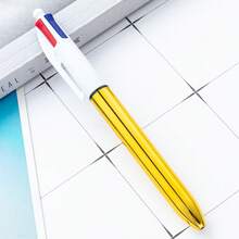 Multi-Color Customizable Office And School Supplies, 4-In-1 Plastic Ballpoint Pen, Suitable For Journaling, Highlighting, Marking, Gifts For Family, Friends, Christmas, Back To School - Round - View 11