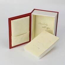 1pc Creative Book-Shaped Jewelry Box, Luxury Magnetic Flip Cover Mini Ring Box, Cute Compact Jewelry Gift Box, Portable Vintage Book Jewelry Storage Box, Suitable For Valentine's Day, Wedding Anniversary, Engagement, Vanity Decor - Multicolor - View 12