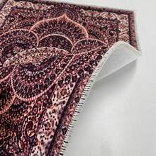 Washable Modern Minimalist Patterned Area Rug – Scandinavian Geometric Design, Contemporary Washable Carpet For Living Room, Bedroom & Home Decor - Rust Brown - View 7