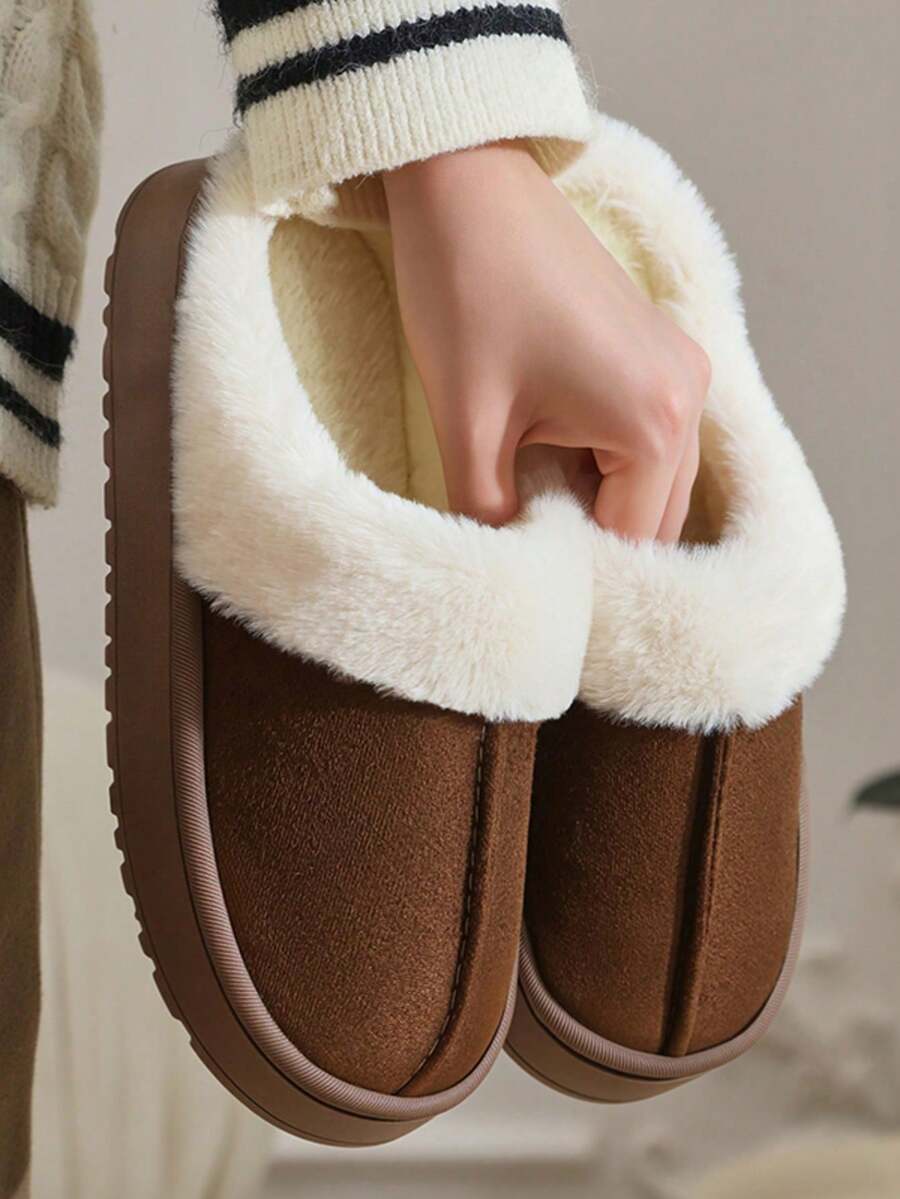 House Slippers - Brown - View 1
