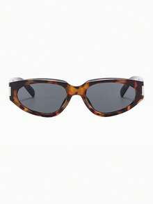 1 Pair Men's Leopard Print Cat Eye Wide Frame Retro Street Style Vacation Fashion Glasses - Multicolor - View 3