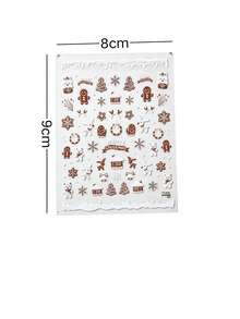 1pc Autumn Winter Christmas New Brown & White Christmas Snowman Face Sticker, Suitable For Christmas Autumn Winter Concert New Year Face Decoration Decal, Y2K Face Sticker DIY Special Decal Sticker - Multicolor - View 2
