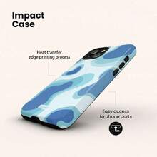 VESPOP Asymmetrical Wave Fashion Phone Case - Compatible With Iphone 18/17/16/15/14/13/12/11 Pro Max/Pro Plus/12 Mini/13 Mini, Compatible With Galaxy S26 S25 S24 S23 S22 S21 Plus Ultra, Compatible With Pixel 8 9 10 PRO - Mixed Color 1 - View 2